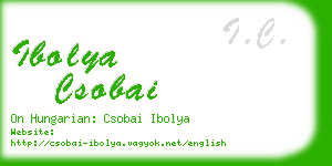 ibolya csobai business card